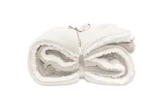 Unique Living Lars coral fleece/suede plaid 150x200cm dove white