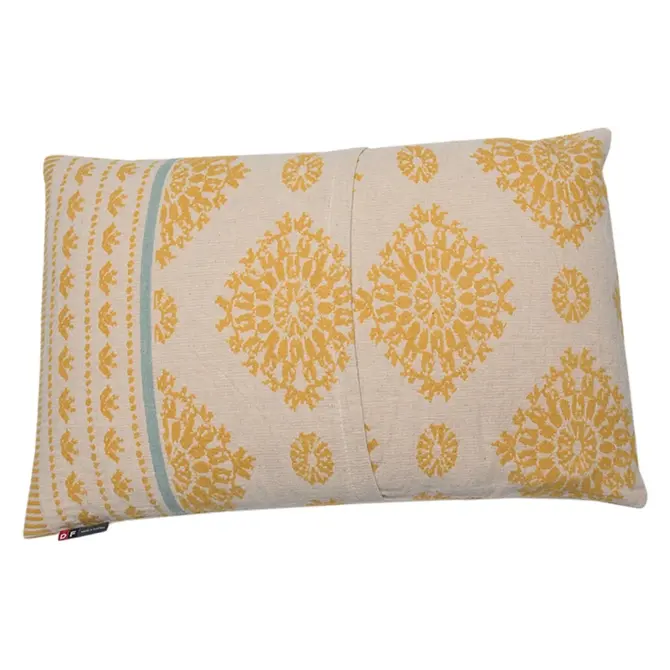 David Fussenegger Taie d'oreiller LINO "Häkelmuster" moutarde 60x40 cm