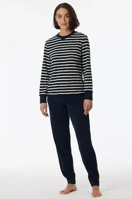 Schiesser Pyjama Long nightblue 180116 50/5XL