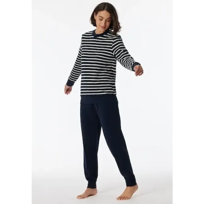 Schiesser Pyjama long bleu nuit 180116 50/5XL