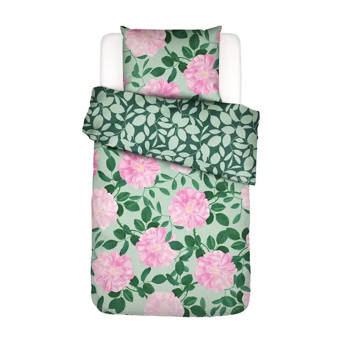 Covers & Co Bloom with a view Dekbedovertrek Misty green 240x200/220