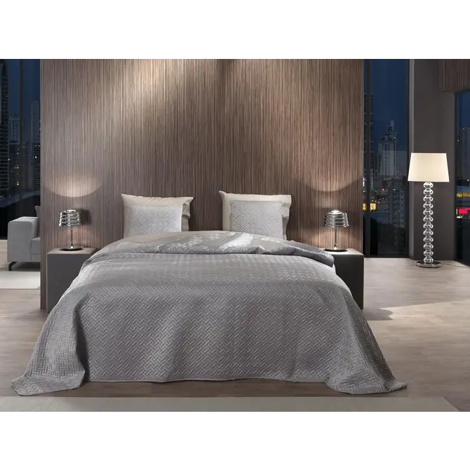 Couvre-lit Yellow Audrey 180x260 Ash Grey