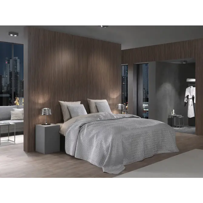 Couvre-lit Yellow Audrey 180x260 Ash Grey