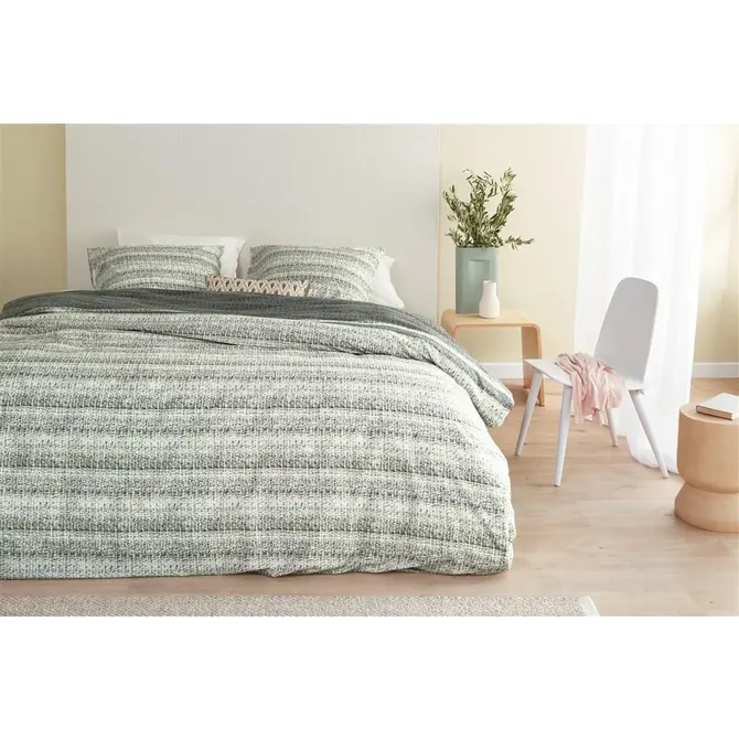 Beddinghouse Housse de couette Lorena Grey Green 200x200/220 cm