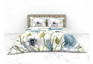 Heckett & Lane Ninni Housse de couette 200x200/220 Bleu