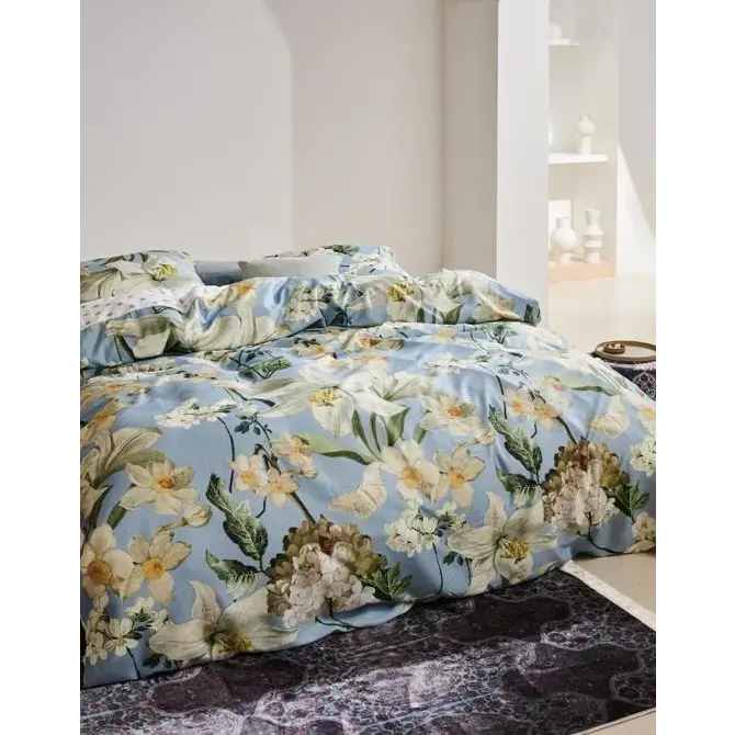 Essenza Rosalee  dekbedovertrek Iceblue 2p set 200x220