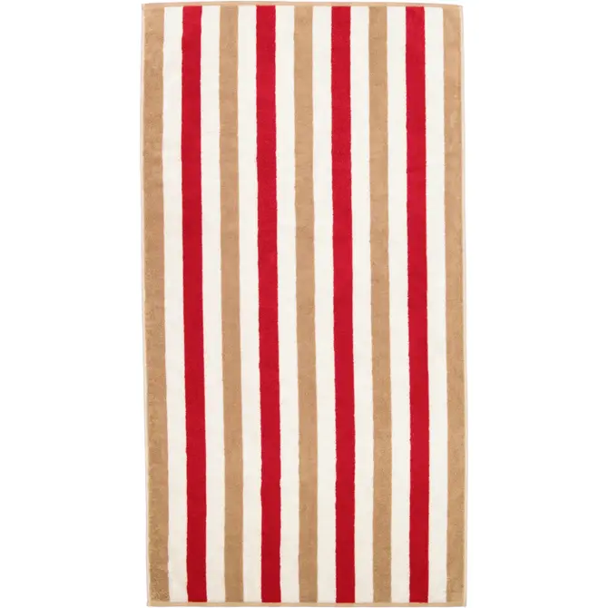 Cawö Coast serviette de douche rot/natur 70/140