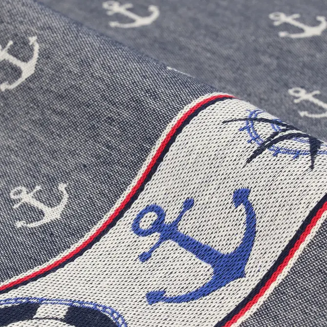 Bunzlau Castle Theedoek Maritime Dark Blue