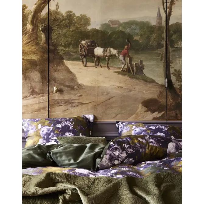 Essenza Leila  dekbedovertrek Forest green 2p set 200x220