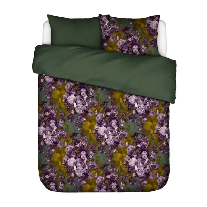 Essenza Leila  dekbedovertrek Forest green 2p set 200x220