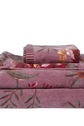 Pip Studio Secret Garden Douchelaken  Mauve 70x140 cm