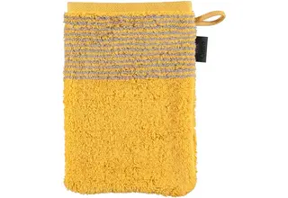 Cawo Gant de toilette bicolore Curry 16x22