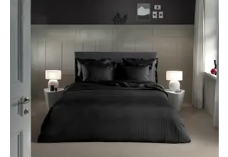 Heckett & Lane Banda Housse de couette 240x200/220 Moonless Black