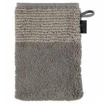 Cawo Two-Tone Washandje Grafiet 16x22