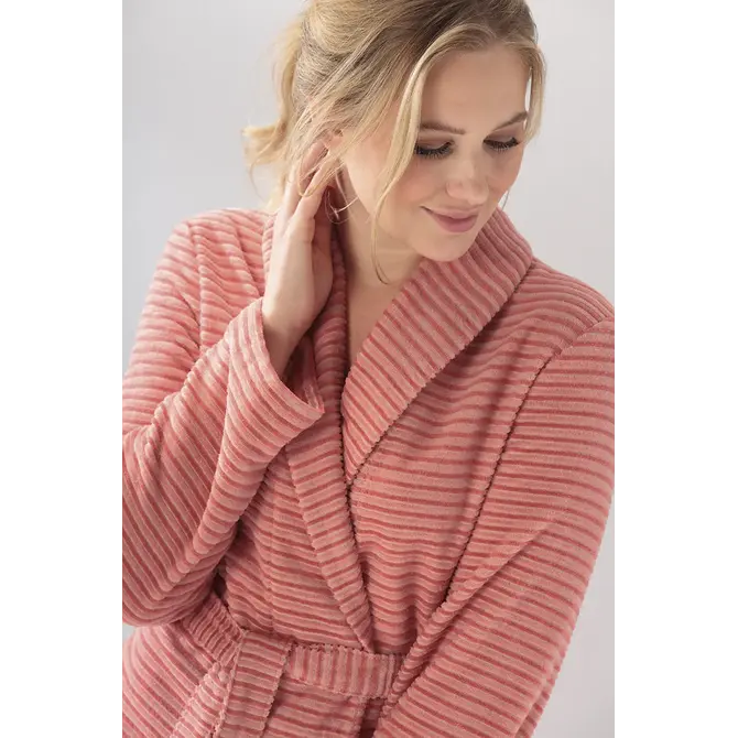 Cawö Peignoir avec col châle 5316 coral 42 Cawö Peignoir avec col châle 5316 coral 42