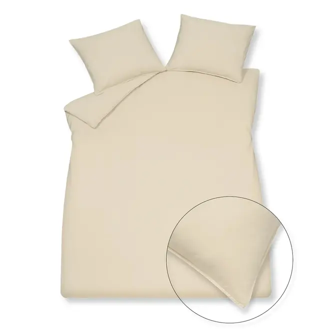 Vandyck Washed Cotton Duvet Cover Cream Tan 240x200/220