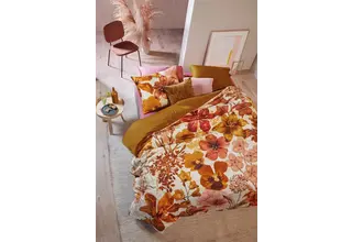 Beddinghouse Flora Dekbedovertrek - Ochre 200 x 200/220