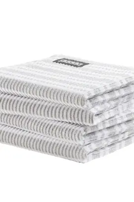 DDDDD vaatdoek Stripe light grey 30 x 30 cm