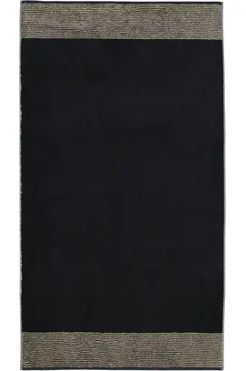 Cawö Two-Tone Towel schwarz 50/100