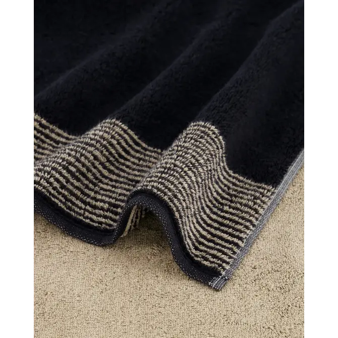 Cawö Two-Tone  Handdoek schwarz 50/100