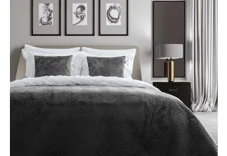 Yellow Madeline Bedsprei 180x260 Ink Black