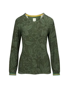 Pip Studio Trice Long Sleeve Top Casa dei Fiori Green S