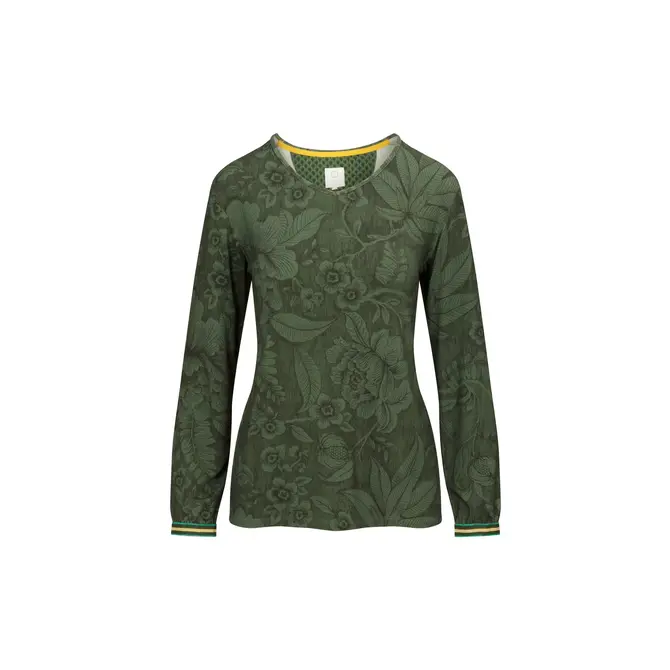 Pip Studio Trice Long Sleeve Top Casa dei Fiori Green S