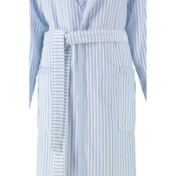 Cawö Peignoir pour dames avec col châle 3423 mittelblau 44 Cawö Peignoir pour dames avec col châle 3423 mittelblau 44