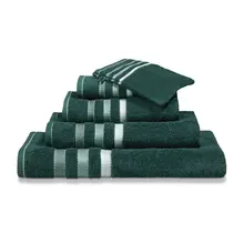 Vandyck Prestige Lines Dark Green Serviette de bain 90x180