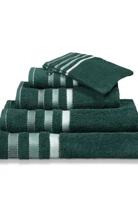 Vandyck Prestige Lines Dark Green Serviette de bain 90x180