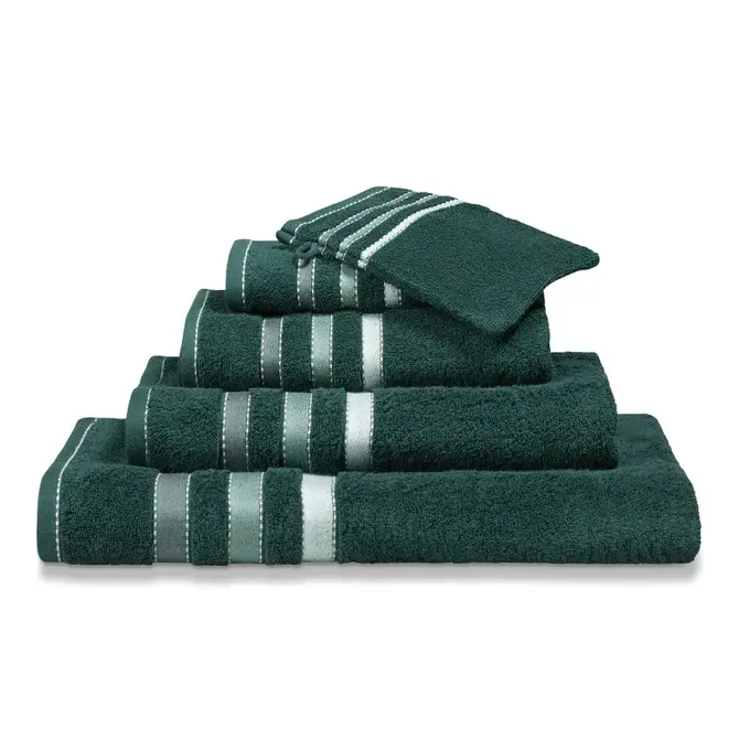 Vandyck Prestige Lines Dark Green Serviette de bain 90x180