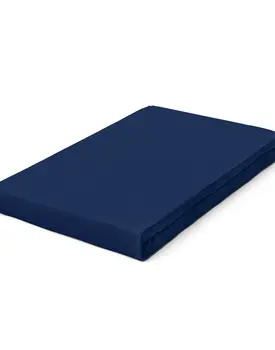 Schlafgut Pure Jersey Topper Hoeslaken S - 90x190 - 100x220 570 Blue Deep