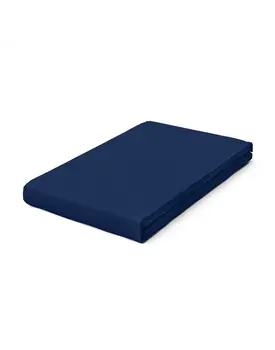 Schlafgut Pure Jersey Topper Hoeslaken S - 90x190 - 100x220 570 Blue Deep