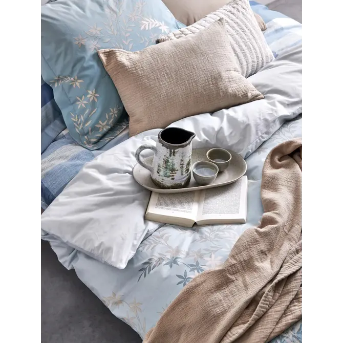 Vandyck Frizzle Dekbedovertrek pearl blue Lits-jumeaux (240x200/220)