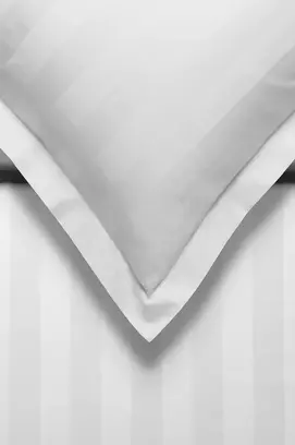 Vandyck PURITY 86 STRIPE 1-persoons (140x200/220) white