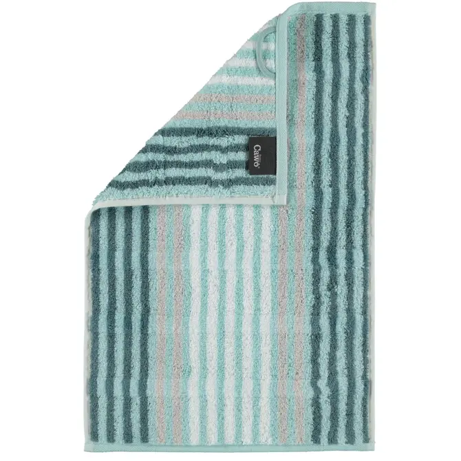 Cawö Noblesse Seasons Guest towel Streifen - mint - 30x50