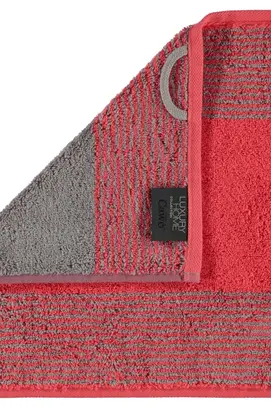 Cawö Tissu bicolore pour le visage Rouge 30x30