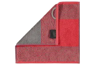 Cawö Tissu bicolore pour le visage Rouge 30x30