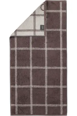 Cawo Two-Tone Grafik Handdoek  Pepper 50x100