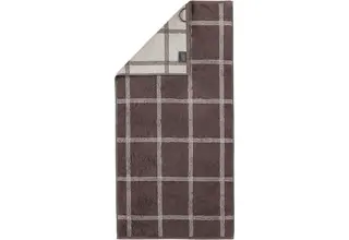 Cawo Two-Tone Grafik Handdoek  Pepper 50x100