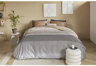 Beddinghouse Dekbedovertrek Theo Sand 200x200/220 cm