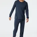 Schiesser Schiesser Pyjama long bleu foncé 178114 56/XXL