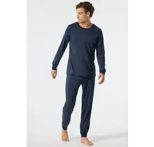 Schiesser Pyjama Long dark blue 178114 56/XXL