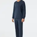 Schiesser Schiesser Pyjama long bleu foncé 178114 56/XXL