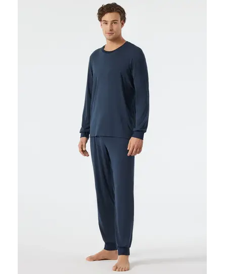 Schiesser Pyjama Long dark blue 178114 56/XXL