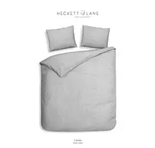 Heckett & Lane Franela housse de couette 200x200/220 Mist Grey