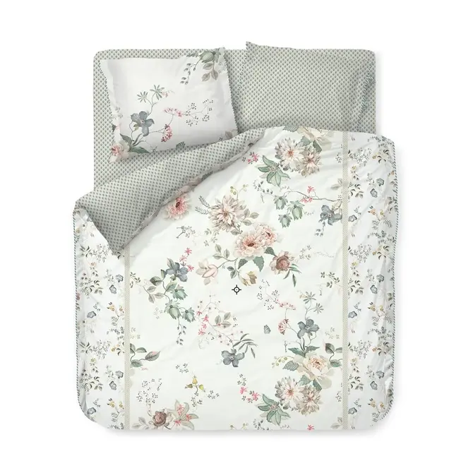 Pip Studio Tokyo Bouquet housse de couette 260x200/220 cm White