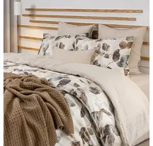 Dommelin Housse de couette Fall Satin 400TC Muscade 140x200/220 cm