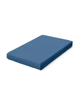 Schlafgut Pure Jersey Hoeslaken L - 140x200 - 160x220 615 Blue Mid