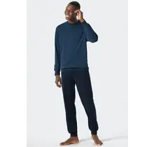 Schiesser Pyjama Long royal blue 178094 56/XXL